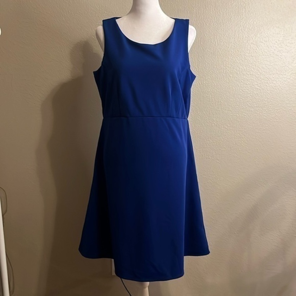 Cremieux Dark Blue Sleeveless Dress Size LG